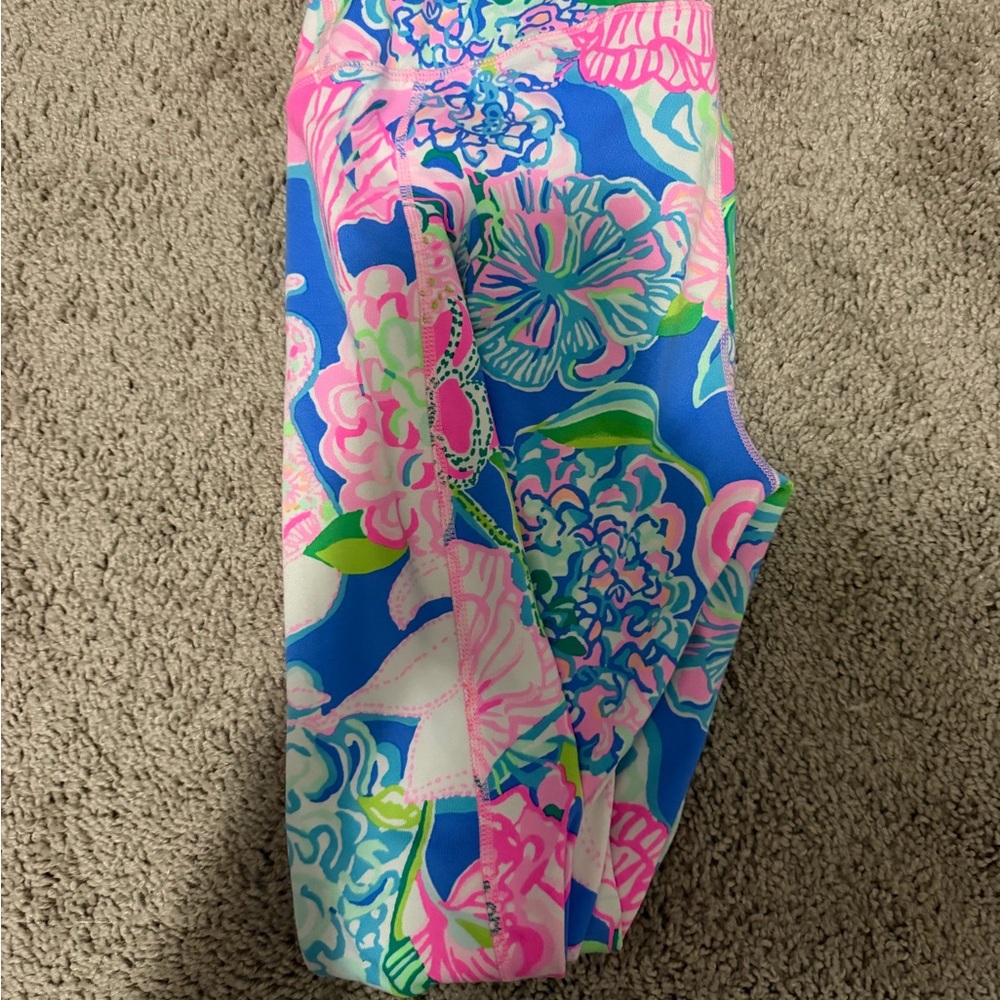 Lilly Pulitzer Blue and Pink Floral Track Pants